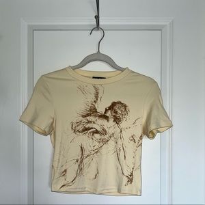 Angel graphic round neck tee